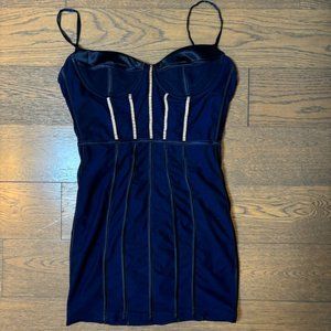 Oh Polly Carbon Blue Dress